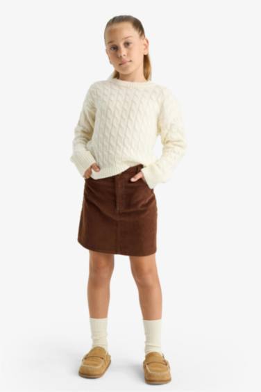 Girl Regular Fit Crew Neck Pullover