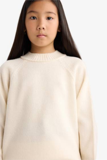 Girl Regular Fit Crew Neck Pullover