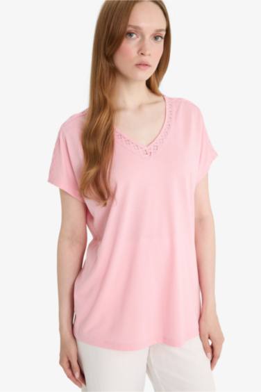 V Neck Short Sleeve T-Shirt