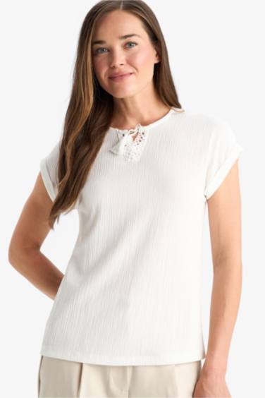 Crepe Short Sleeve T-Shirt