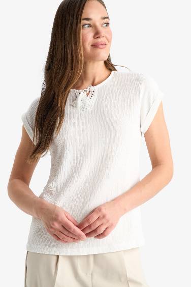 Crepe Short Sleeve T-Shirt