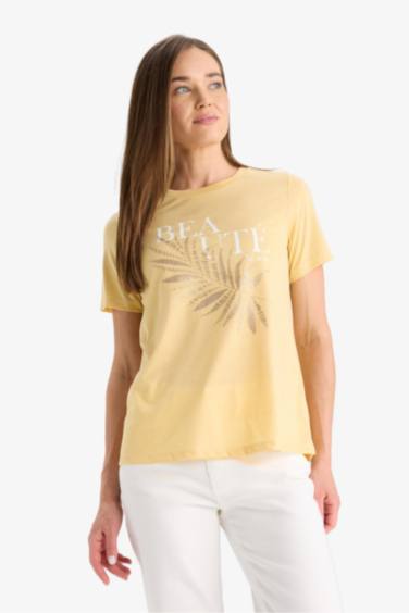 Regular Fit Crew Neck Printed T-Shirt