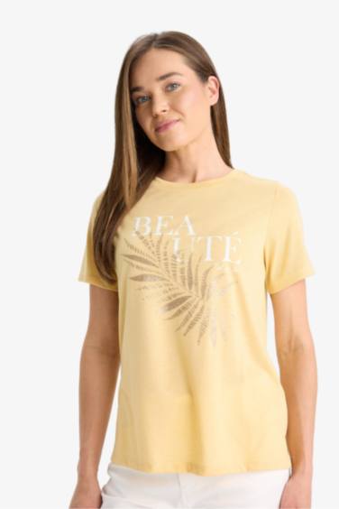 Regular Fit Crew Neck Printed T-Shirt