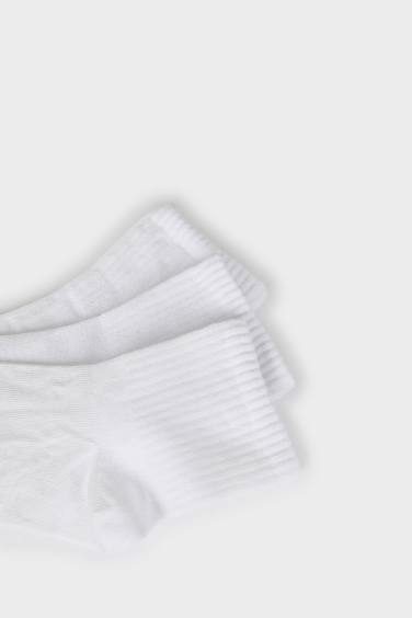 Kadın Rahat Lastikli 3'lü Pamuklu Soket Çorap