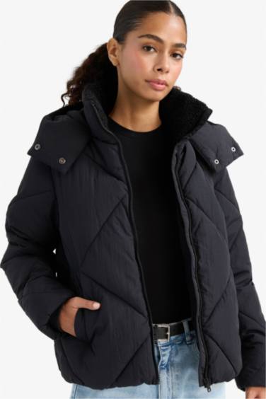 Waterproof Standard Fit Faux Fur Lined Puffer Jacket