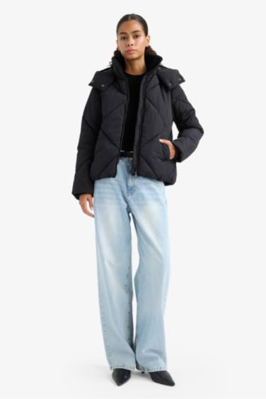 Waterproof Standard Fit Faux Fur Lined Puffer Jacket