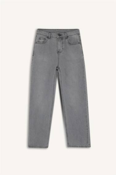 Erkek Çocuk Wide Leg Düz Paça Jean Pantolon