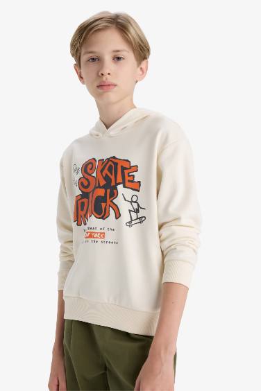 Sweat à capuche imprimé pour garçon