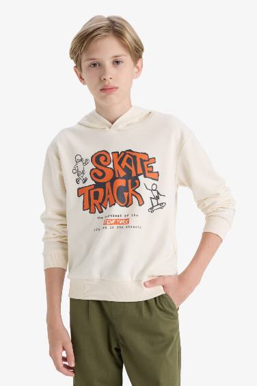 Sweat à capuche imprimé pour garçon