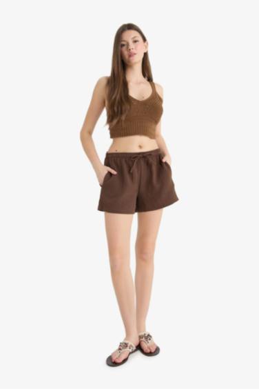 A Cut Muslin Normal Waist Short Leg Shorts