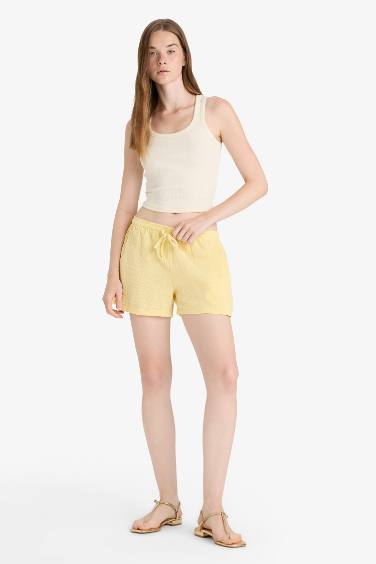 A Cut Muslin Normal Waist Short Leg Shorts