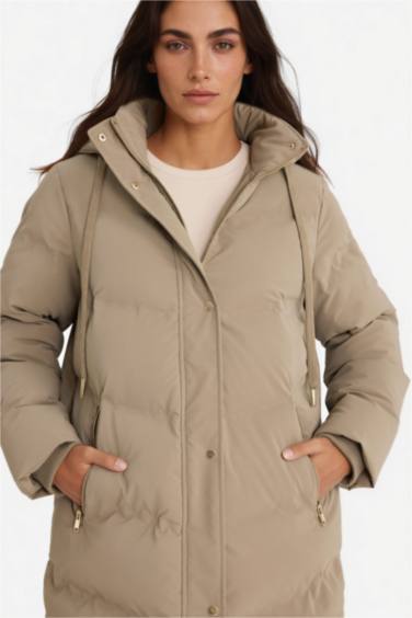 Куртка-парка с капюшоном, стандартный покрой