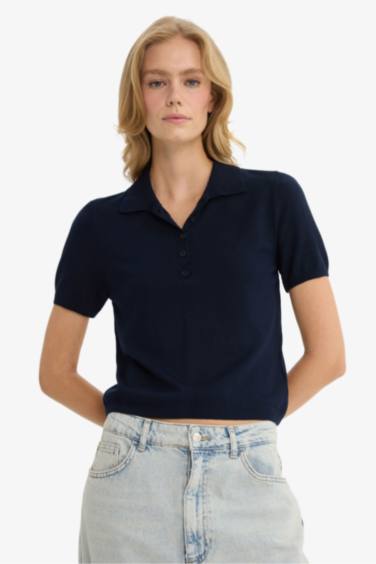 بلوفر سليم فيت برقبة بولو