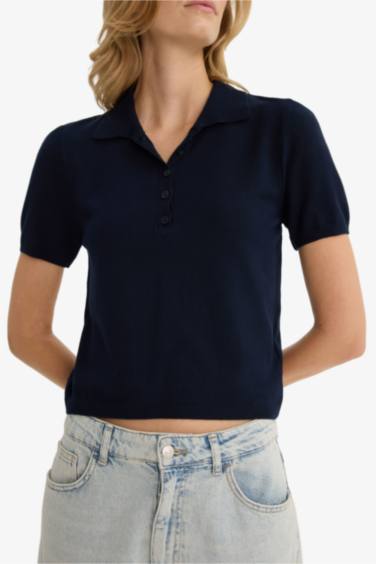 بلوفر سليم فيت برقبة بولو