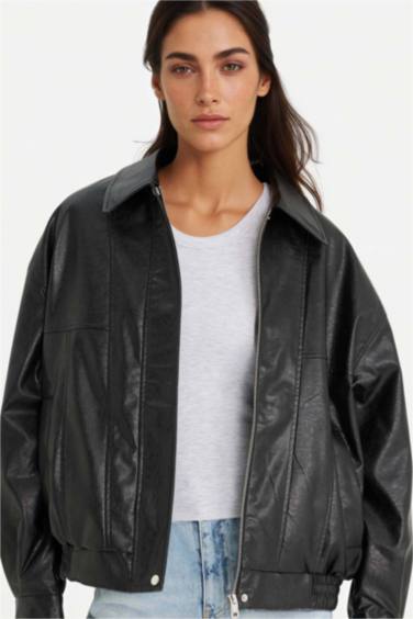 Dad Fit Polo Yaka Suni Deri Mont