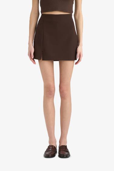 Юбка мини с высокой талией
