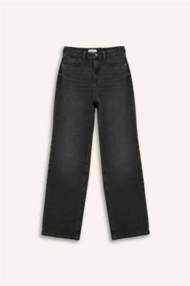 90's Wıde Leg Yüksek Bel Uzun Jean Pantolon