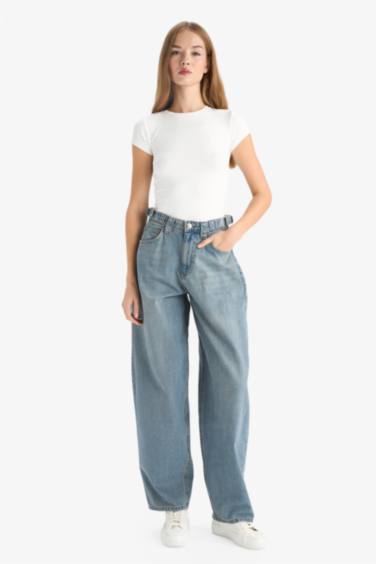 Carpenter Fit High Waist Long Jeans