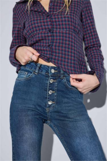 Mia Flare Fit Normal Bel Uzun Jean Pantolon