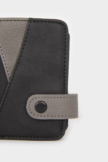 Man Faux Leather Wallet