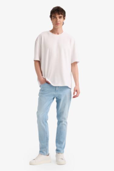 Pedro Slim Fit Dar Kalıp Normal Bel Dar Paça Jean Pantolon