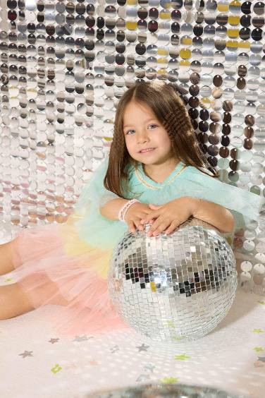 Le Mabelle x DeFacto Baby Girl Sleeveless Colorful Tulle Dress