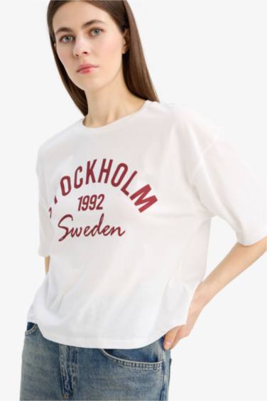 Boxy Fit Crew Neck T-Shirt