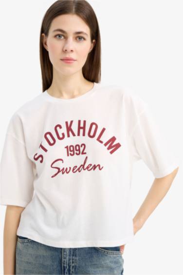 Boxy Fit Crew Neck T-Shirt