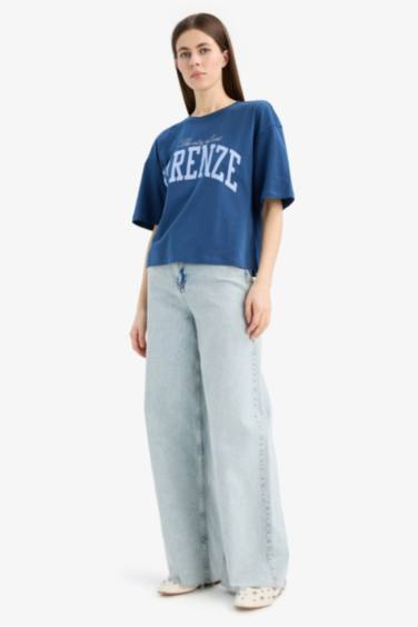 Boxy Fit Crew Neck T-Shirt