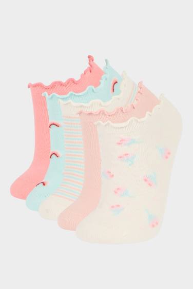 5'li Pamuklu Patik Çorap Kız Çocuk