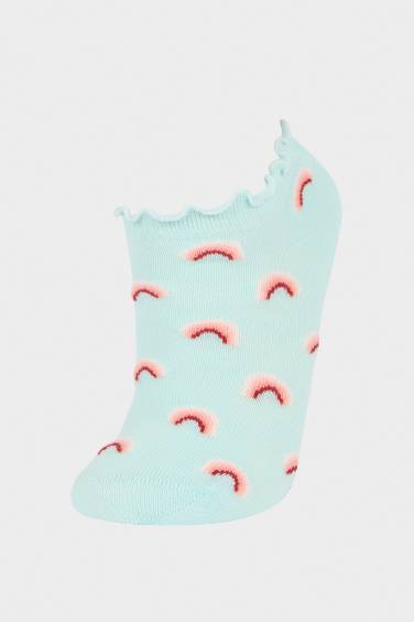 5'li Pamuklu Patik Çorap Kız Çocuk
