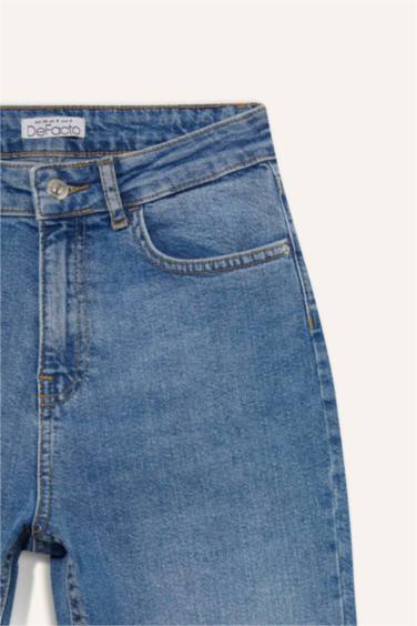 بنطرون جينز ماري فينتج قصة مستقيمة وخصر عالي