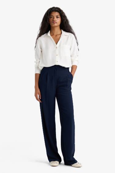 Regular Fit Shirt Collar Long Sleeve Shirt