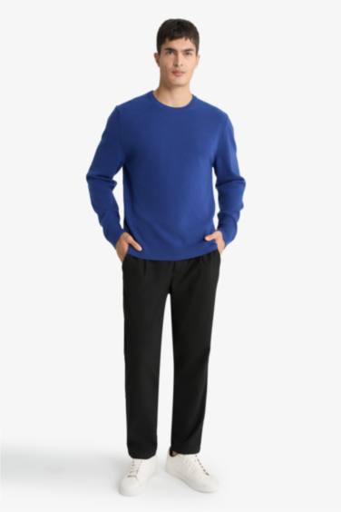 بلوز تريكو قصة عادية بياخة مستديرة