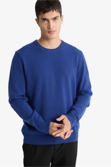 بلوز تريكو قصة عادية بياخة مستديرة