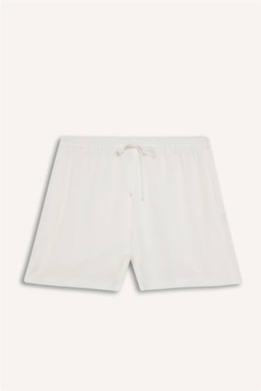 Keten Karışımlı Şort - Görsel 9