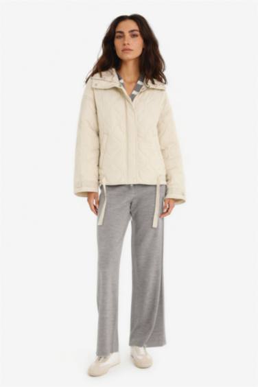 Su Geçirmez Regular Fit Çıtçıtlı Fermuarlı Kapitoneli Mont