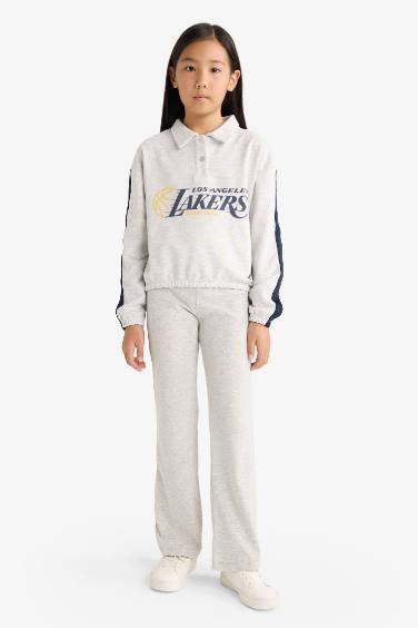 Sweat NBA Los Angeles Lakers à col polo pour fille