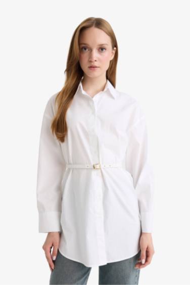 Regular Fit Poplin Long Sleeve Tunic