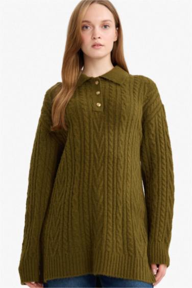 تونيك تريكو قصة عادية برقبة بولو