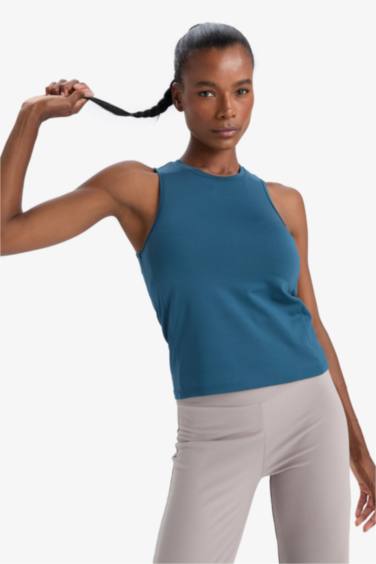 DeFactoFit Slim Fit Crew Neck Sports Tank Top