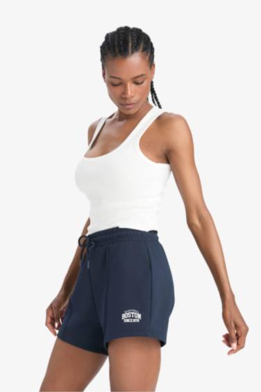 DeFactoFit Flexible Waist White Sports Shorts