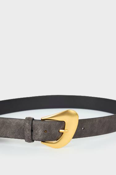 حزام جلد صناعي بمشبك كبير