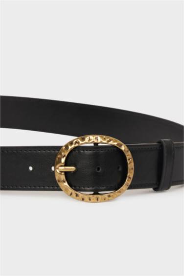 حزام جلد صناعي بمشبك كبير