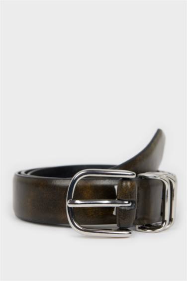 Kadın Oval Toka Suni Deri Jean Kemeri