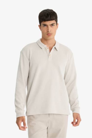 Regular Fit Polo Yaka Sweatshirt