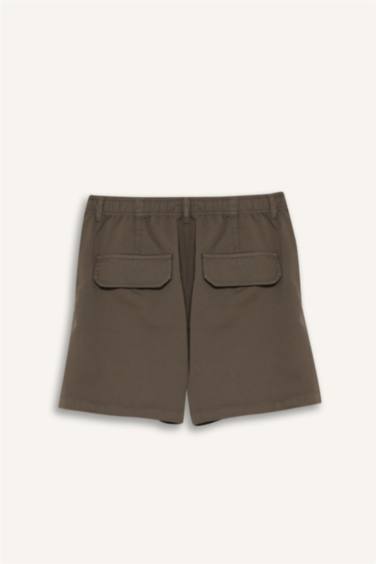 %100 Pamuk Normal Bel Gabardin Şort - Görsel 10