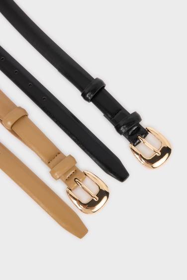 حزام جلد صناعي من قطعتين