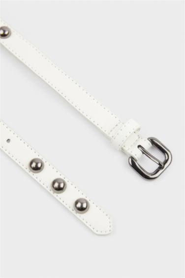 Lot de 2 ceintures en simili cuir pour femme