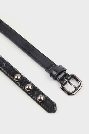 Lot de 2 ceintures en simili cuir pour femme